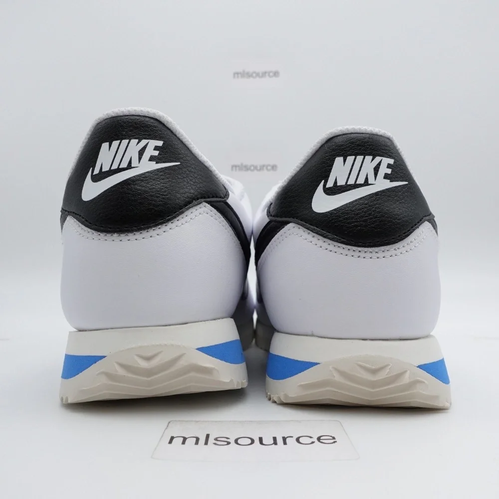 NEW Men's Nike Cortez Leather Sneakers DM4044-100 White/Black